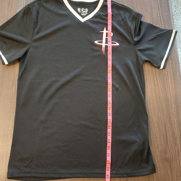 Ultra Game NBA Houston Rockets Mens Jersey V-Neck Mesh Short Sleeve Tee Shirt - Picture 2 of 4